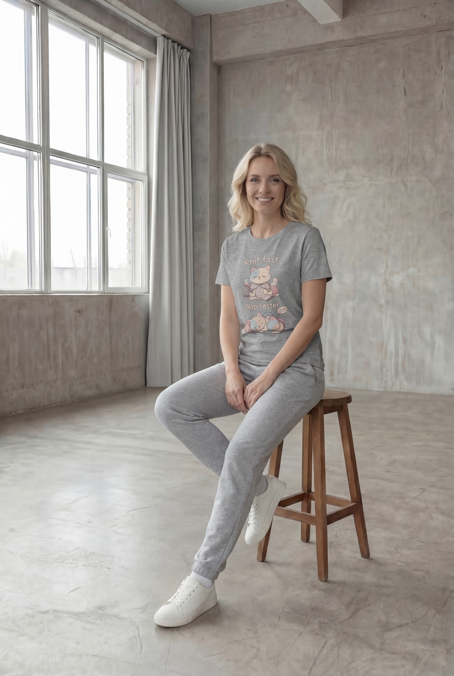 Knit fast, Nap faster , Unisex T-Shirt