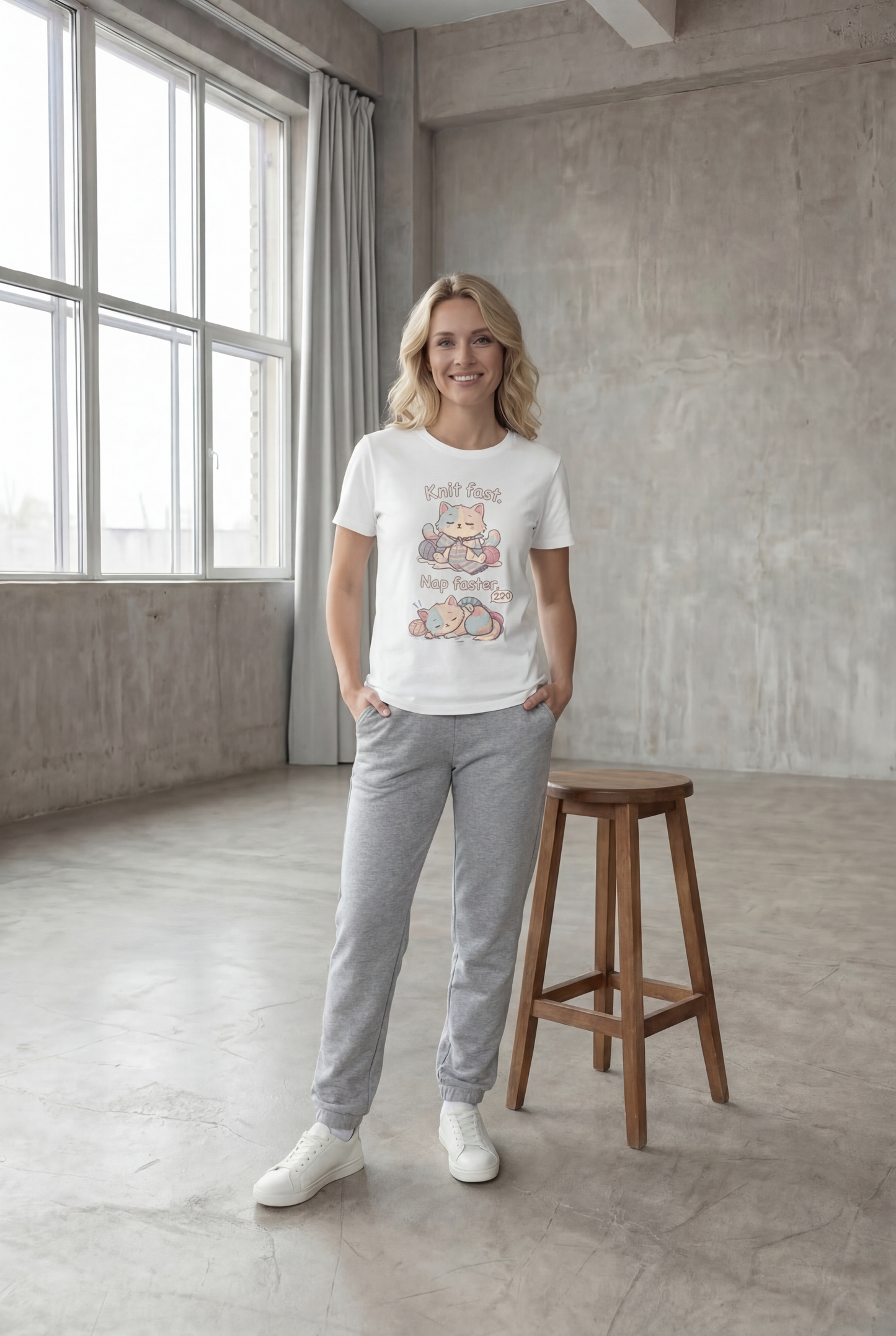 Knit fast, Nap faster , Unisex T-Shirt