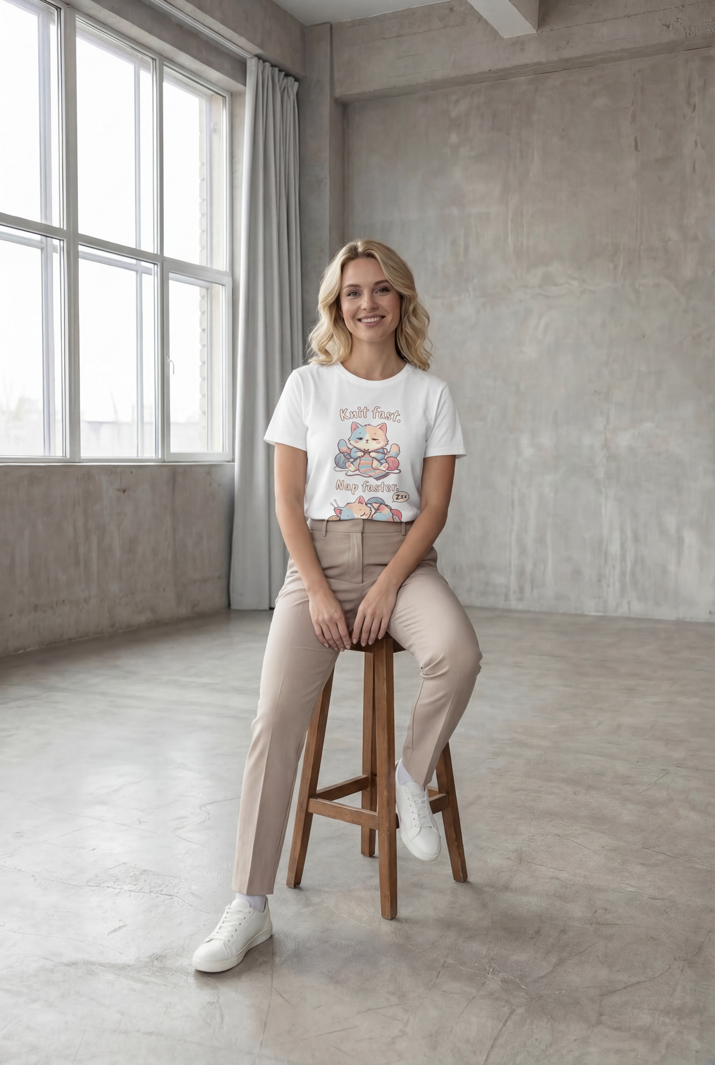 Knit fast, Nap faster , Unisex T-Shirt