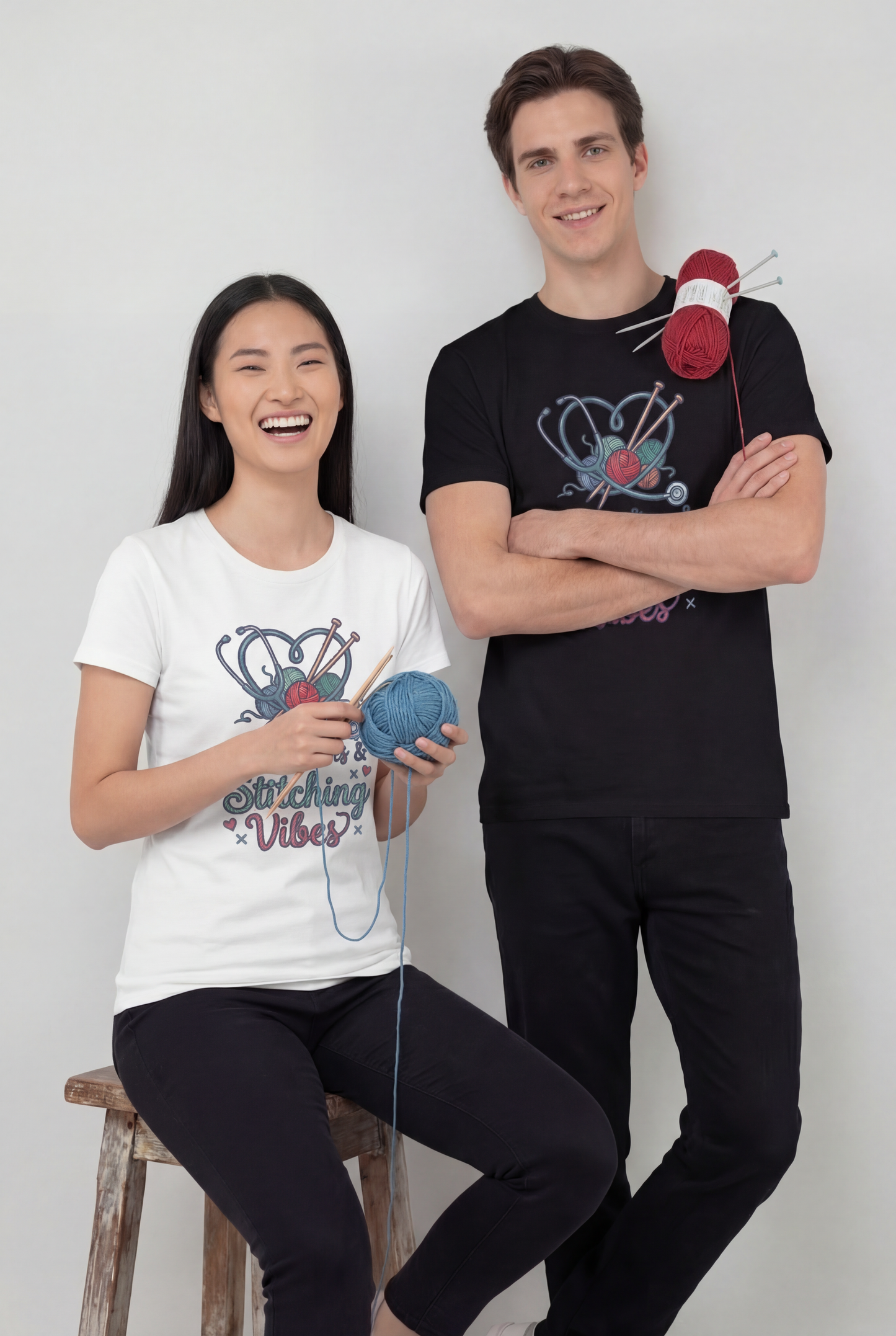 Stitching Vibes Tee — "Saving Lives & Stitching Vibes" Sewing Nurse Craft Shirt